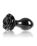 Crystal Rose Butt Plug - Black