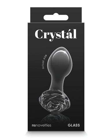 Crystal Rose Butt Plug - Black