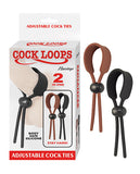 Cock Loops Adjustable Cock Ties - Brown/black