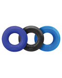 Hunky Junk C Ring Multi Pack - Cobalt Pack Of 3