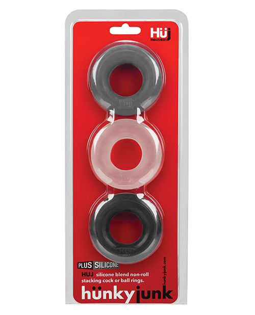 Hunky Junk C Ring Multi Pack - Asst. Colors Pack Of 3