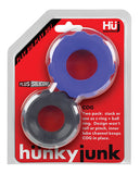 Hunky Junk Cog Ring 2 Size Double Pack - Cobalt & Tar Pack Of 2