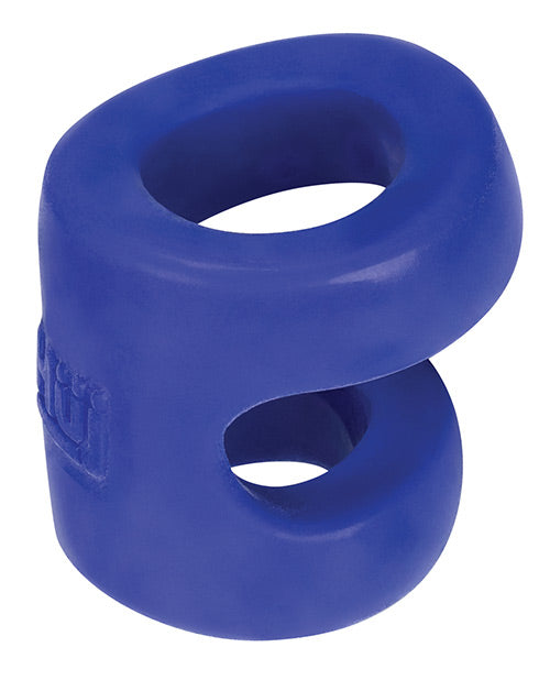 Hunky Junk Connect Cock Ring W-balltugger - Cobalt