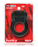 Hunkyjunk Revring Cock Ring W/vibe - Tar W/red Vibe