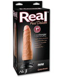 Real Feel Deluxe No. 3  7 Inch Vibe Waterproof - Flesh
