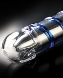 Icicles No. 20 Hand Blown Glass Vibrator Waterproof - Clear W-blue Swirls