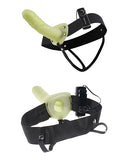 Fetish Fantasy Series For Him Or Her Vibrating Hollow Strap On - Glow In The Dark