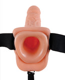 Fetish Fantasy Series 9 Inch Vibrating Hollow Strap On W-balls - Flesh