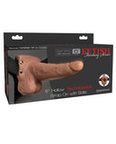 Fetish Fantasy Series 6 Inch Hollow Rechargeable Strap On W-balls - Tan