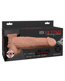 Fetish Fantasy Series 9 Inch Hollow Squirting Strap On W-balls - Flesh