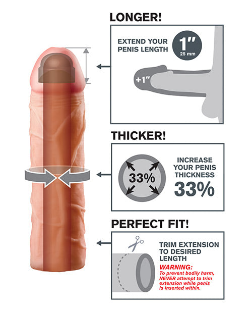 Fantasy X-tensions Perfect 1 Inch Extension - Flesh