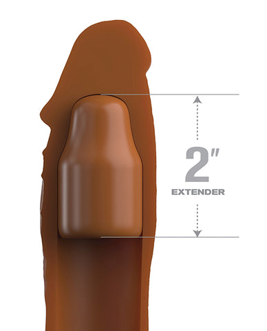 Fantasy X-tensions Elite 8 Inch Sleeve W-2 Inch Plug - Tan
