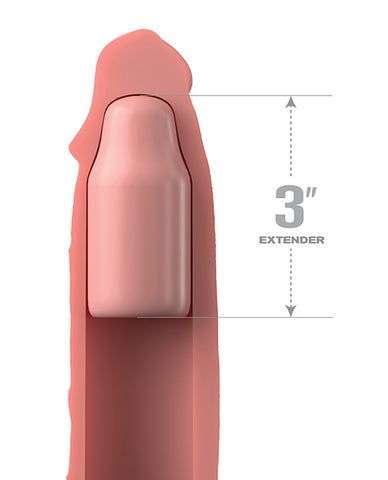 Fantasy X-tensions Elite 9 Inch Sleeve W-3 Inch Plug - Light