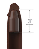 Fantasy X-tensions Elite 9 Inch Sleeve W-3 Inch Plug - Brown