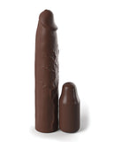 Fantasy X-tensions Elite 9 Inch Sleeve W-3 Inch Plug - Brown