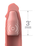 Fantasy X-tensions Elite 9 Inch Sleeve Vibrating 3 Inch Plug W-remote - Light