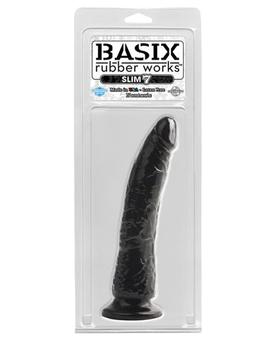 Basix Rubber Works Slim 7 Inch W-suction Cup - Black