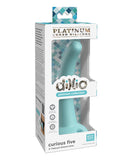 Dillio Platinum 5 Inch Curious Five Silicone Dildo - Teal