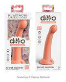 Dillio Platinum 6 Inch Secret Explorer Silicone Dildo - Peach