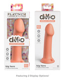 Dillio Platinum 6 Inch Big Hero Silicone Dildo - Peach