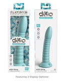 Dillio Platinum 7 Inch Wild Thing Silicone Dildo - Teal