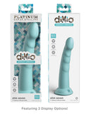 Dillio Platinum 7 Inch Slim Seven Silicone Dildo - Teal