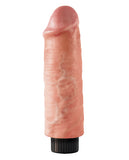 King Cock 6 Inch Vibrating Cock - Flesh