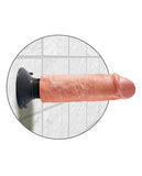 King Cock 6 Inch Vibrating Cock - Flesh