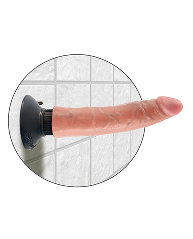 King Cock 7 Inch Vibrating Cock - Flesh