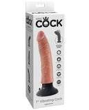 King Cock 7 Inch Vibrating Cock - Flesh