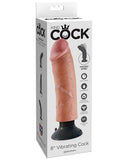 King Cock 8 Inch Vibrating Cock - Flesh