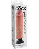 King Cock 10 Inch Vibrating Cock - Flesh