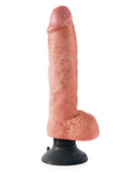 King Cock 10 Inch Vibrating Cock W-balls - Flesh