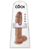 King Cock 11 Inch Cock W-balls - Tan