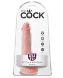 King Cock 6 Inch Cock W-balls - Flesh