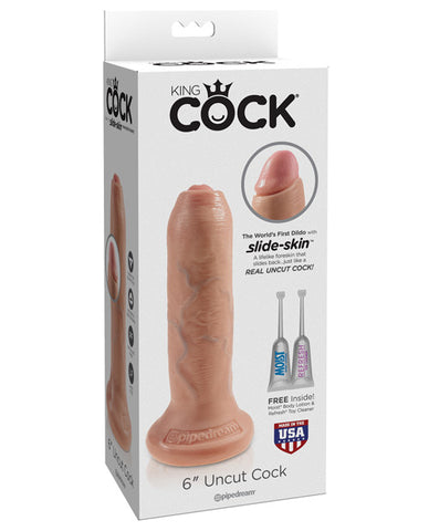 King Cock 6 Inch Uncut Dildo - Flesh