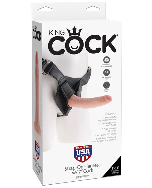 King Cock Strap On Harness W-6 Inch Cock - Flesh