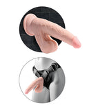 King Cock Plus 7 Inch Triple Density Cock W-swinging Balls - Ivory