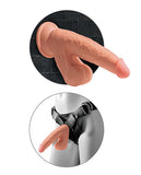 King Cock Plus 7 Inch Triple Density Cock W-swinging Balls - Tan