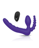 Pegasus 7 Inch Strapless Strap On W-remote - Purple