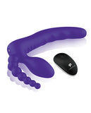 Pegasus 7 Inch Strapless Strap On W-remote - Purple