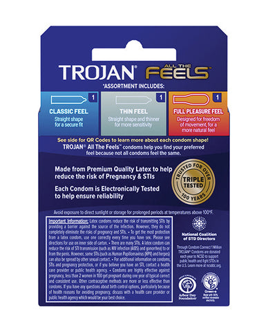 No Eta Trojan All The Feels Condom - Pack Of 3