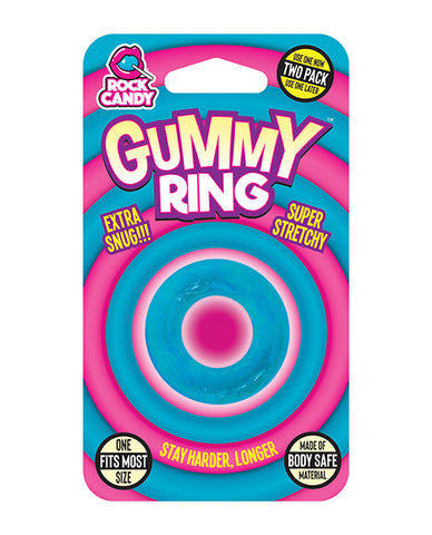 Rock Candy Gummy Ring - Blue