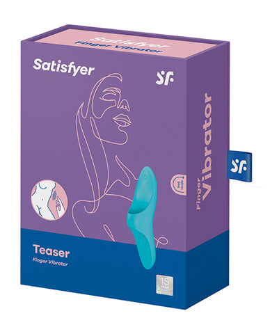 Satisfyer Teaser Finger Vibrator - Light Blue