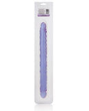 17 Inch Slim Jim Duo Veined Super Slim Dong - Reflective Gel Purple