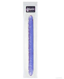 17 Inch Slim Jim Duo Veined Super Slim Dong - Reflective Gel Purple