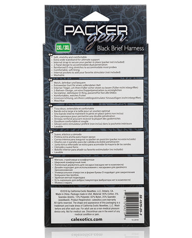 Packer Gear Brief Harness 2xl-3xl - Black