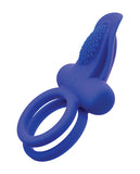 Couples Enhancers Silicone Rechargeable Dual Pleaser Enhancer - Blue