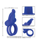 Couples Enhancers Silicone Rechargeable Dual Pleaser Enhancer - Blue