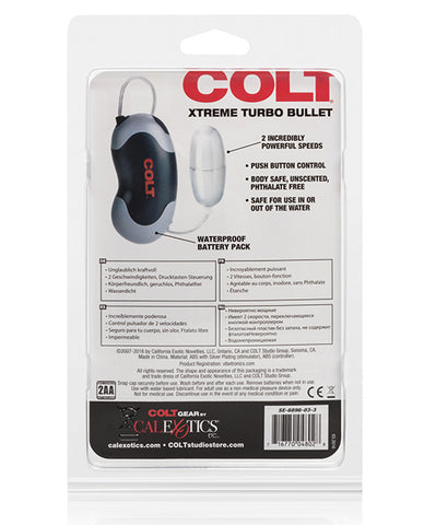 Colt Xtreme Turbo Bullet Power Pack Waterproof - 2 Speed Silver